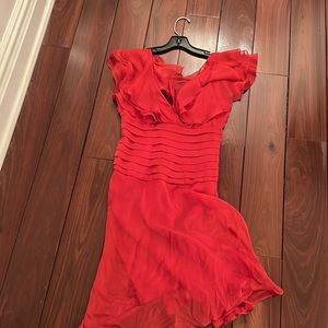 Bebe layered chiffon dress